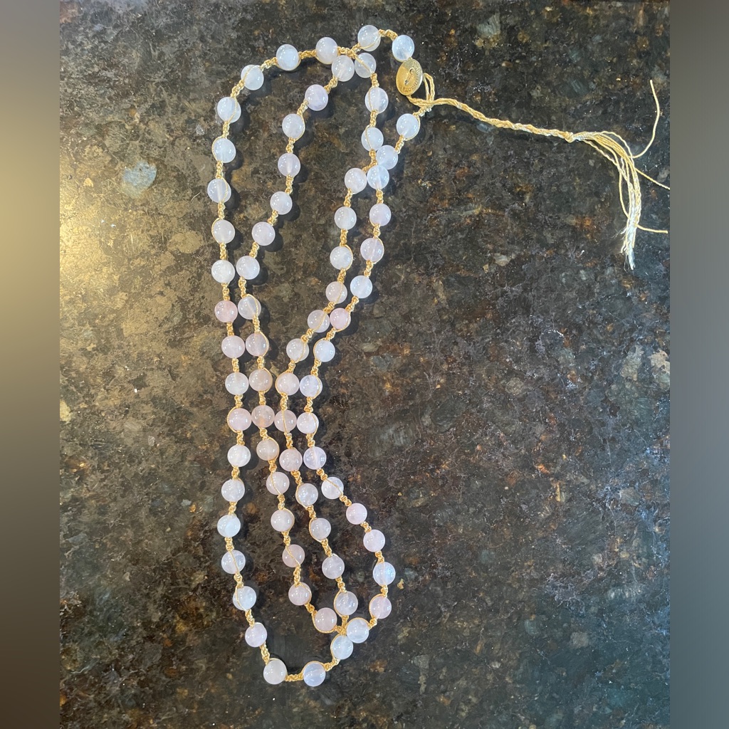 Lulu Dharma Long Rose Quartz Necklace